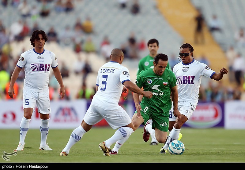 تصاویر دیدار تیم‌های فوتبال ستارگان ایران با ستارگان جهان , مجله مراحم