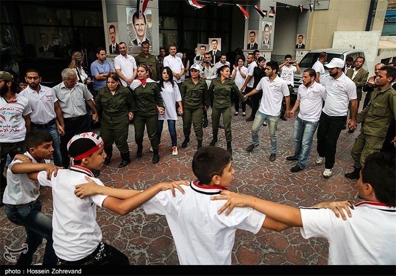 تصاویر تسنیم از شادی مردم سوریه پس از برگزاری انتخابات