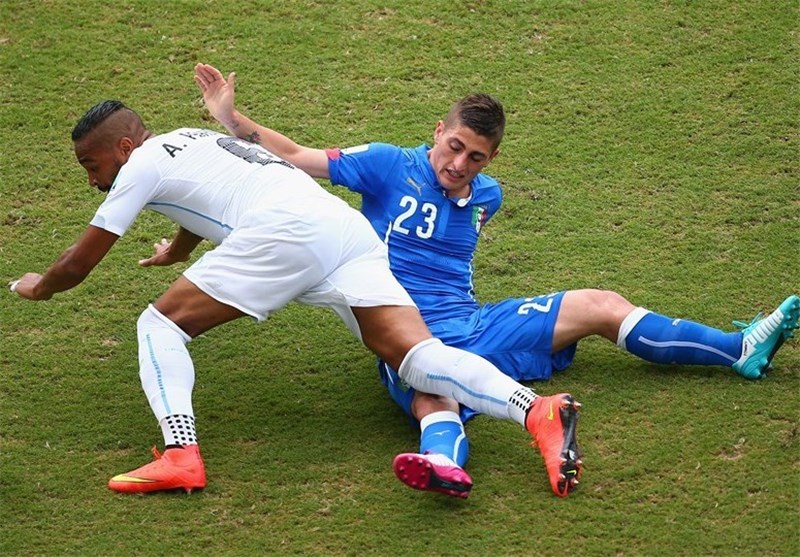ایتالیا و اروگوئه در نیمه اول به تساوی رضایت دادند