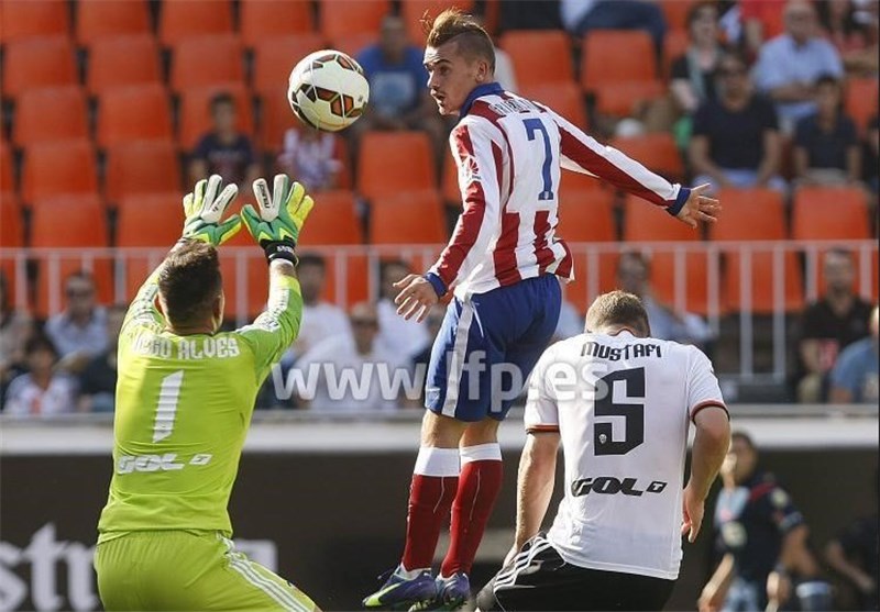 والنسیا با شکست اتلتیکو مادرید صدرنشین شد