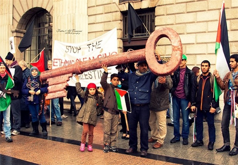 «کلید»؛ نماد دادخواهی فلسطینیان در «روز نکبت»+عکس