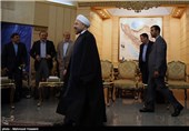 حجت الاسلام روحانی رئیس جمهور در مراسم بدرقه سفر به شانگهای چین