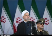حجت‌الاسلام حسن روحانی رئیس جمهور در مراسم رژه روز ارتش