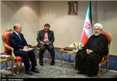 دیدار یوکیا آمانو مدیرکل آژانس بین‌المللی انرژی اتمی با حجت‌الاسلام حسن روحانی رئیس جمهور