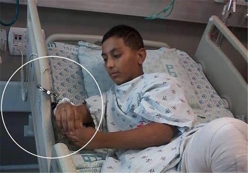 نوجوان 13ساله و زخمی فلسطینی در اسارت صهیونیست‌ها