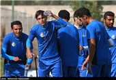 تمرین تیم فوتبال استقلال پیش از دربی 81