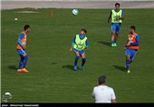 تمرین تیم فوتبال استقلال پیش از دربی 81