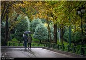 بارش باران پاییزی - پارک ملت تهران