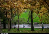 بارش باران پاییزی - پارک ملت تهران