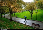 بارش باران پاییزی - پارک ملت تهران
