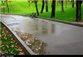بارش باران پاییزی - پارک ملت تهران