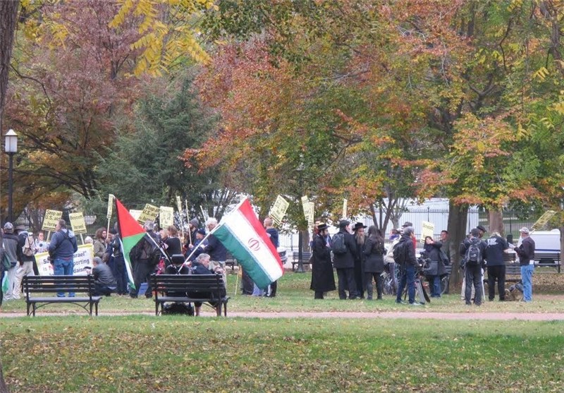 تصاویر تجمع اعتراضی به سفر نتانیاهو به آمریکا