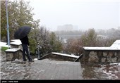 بارش برف در تبریز