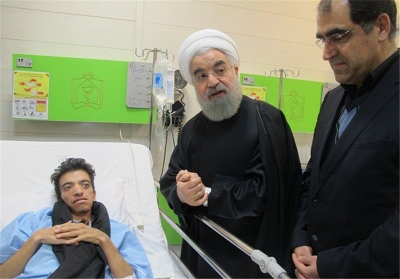 رئیس جمهور در بیمارستان امام رضا(ع) مشهد