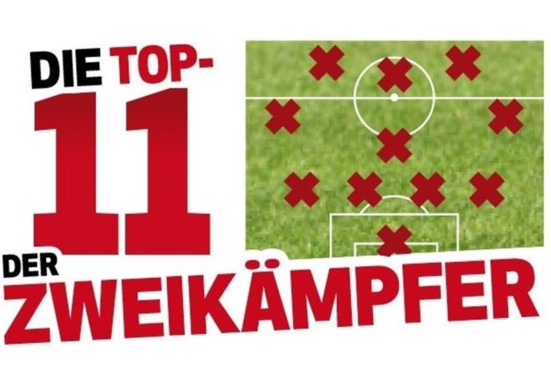 تیم منتخب بوندس‌لیگا در نیمه اول فصل 16-2015 در نبردهای تن‌به‌تن + تصویر