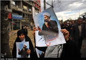 راهپیمایی نمازگزاران در اعتراض به اعدام شیخ نمر - رشت