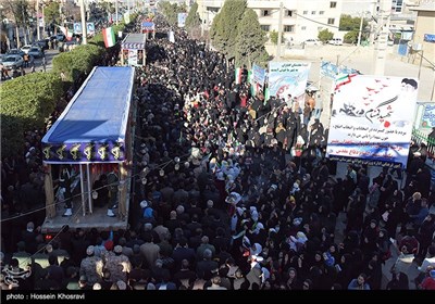 مراسم استقبال مردم فارس از شهیدان گمنام