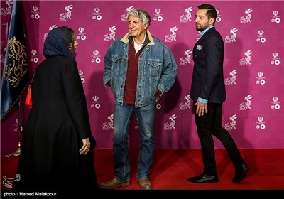 بهرام رادان، رضا کیانیان و سحر دولتشاهی بازیگران فیلم سینمایی بارکد در ششمین روز سی و چهارمین جشنواره فیلم فجر - برج میلاد