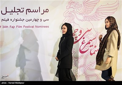 پریناز ایزدیار بازیگر فیلم ابد و یک روز و ساره بیات بازیگر فیلم عادت نمی‌کنیم نامزدهای دریافت سیمرغ بلورین بهترین بازیگر نقش اول زن سی‌وچهارمین جشنواره فیلم فجر