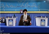 حضور مقام معظم رهبری پای صندوق رأی