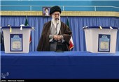 حضور مقام معظم رهبری پای صندوق رأی