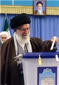 حضور مقام معظم رهبری پای صندوق رأی