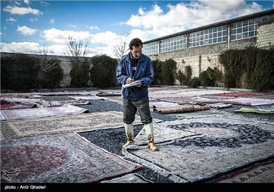 کارگاه قالیشویی در اراک