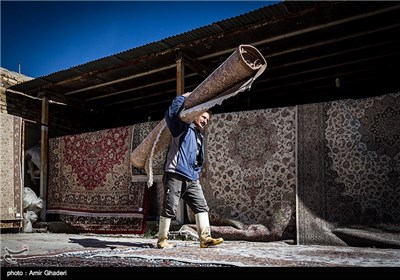 کارگاه قالیشویی در اراک