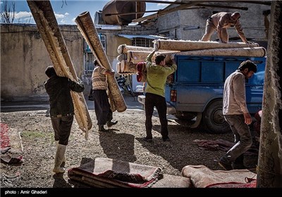 کارگاه قالیشویی در اراک