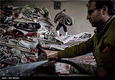 کارگاه قالیشویی در اراک