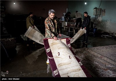 کارگاه قالیشویی در اراک