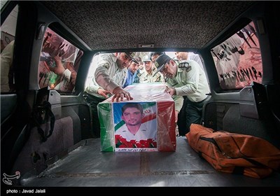 تشییع پیکر امید طاهری کندر شهید نیروی انتظامی - بندرعباس