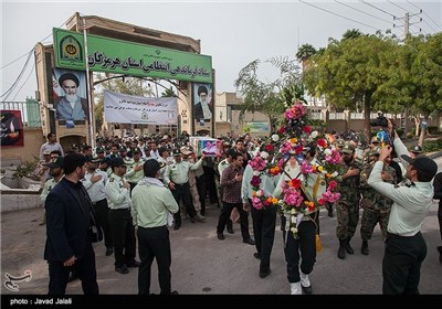 تشییع پیکر امید طاهری کندر شهید نیروی انتظامی - بندرعباس