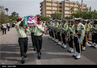 تشییع پیکر امید طاهری کندر شهید نیروی انتظامی - بندرعباس