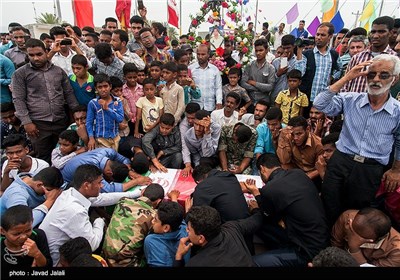 تشییع پیکر امید طاهری کندر شهید نیروی انتظامی - بندرعباس