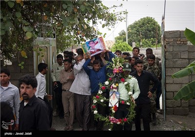 تشییع پیکر امید طاهری کندر شهید نیروی انتظامی - بندرعباس