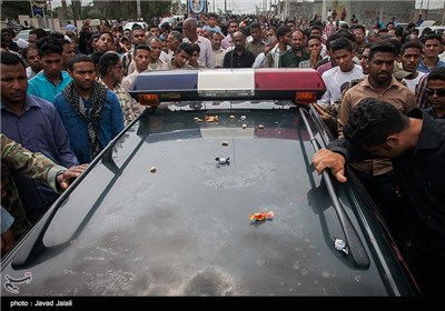 تشییع پیکر امید طاهری کندر شهید نیروی انتظامی - بندرعباس