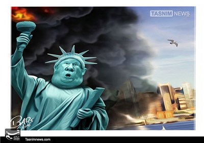 کاریکاتور/ ترامپ خطرناک‌ترین فرد جهان