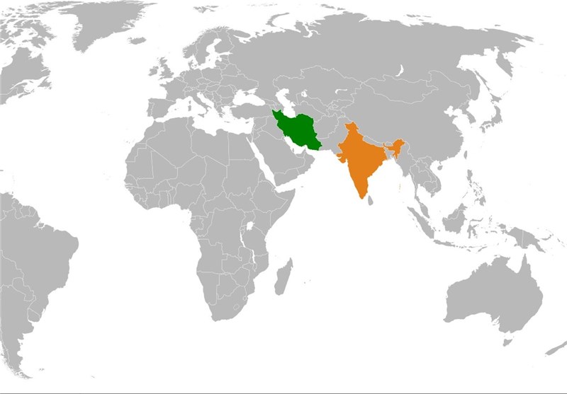 نقشه ایران و هند - یک