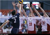 دیدار تیم های والیبال ایران و لهستان