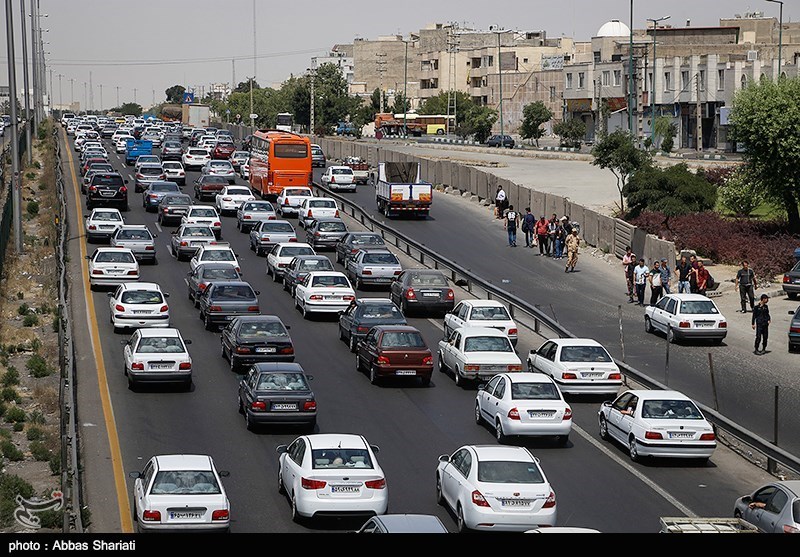 ترافیک سنگین محور کرج - قزوین