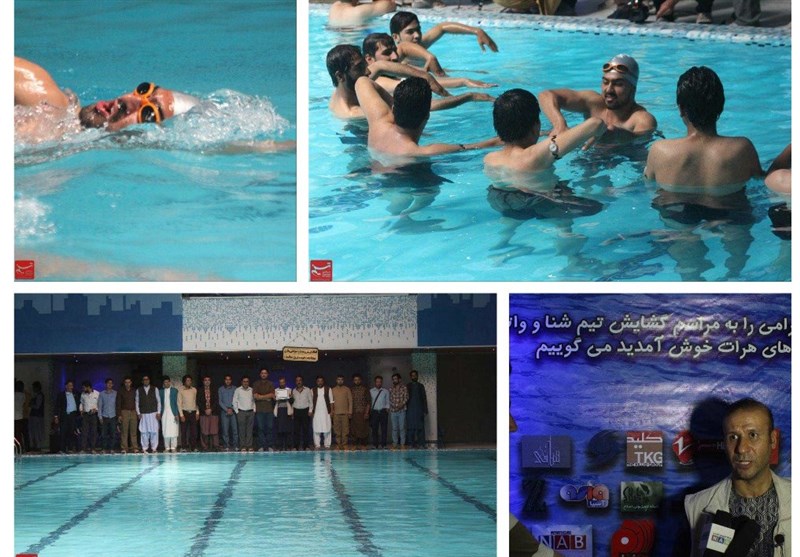 تیم شنا و واترپلوی رسانه‌های هرات از دریچه دوربین