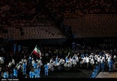 رژه کاروان ایران در مراسم افتتاحیه مسابقات پارالمپیک ریو 2016