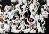 رژه کاروان ایران در مراسم افتتاحیه مسابقات پارالمپیک ریو 2016