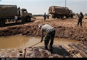 نصب و راه‌اندازی دوباره پل ارتباطی دهستان عنافچه به ملاثانی توسط گروه 422 مهندسی رزمی اهواز-ارتش