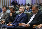 حضور علی لاریجانی رئیس مجلس شورای اسلامی در آئین تودیع و معارفه رئیس جدید مرکز پژوهش‌های مجلس