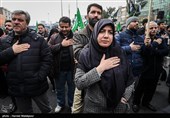 مراسم عزاداری شهادت حضرت زهرا(س) در میدان هفت تیر تهران