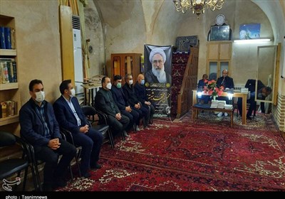 آیین بزرگداشت مرحوم آیتالله مجتهد شبستری در شبستر + تصاویر