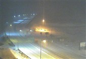بارش برف محور شهمیرزاد به فولادمحله را مسدود کرد