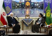 دیدار رئیس قوه قضائیه با تولیت حرم حضرت معصومه(س)